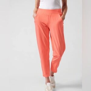 Athleta Brooklyn Pull-On Ankle Pants Women’s Size 4 Neon Orange Coral Athleisure